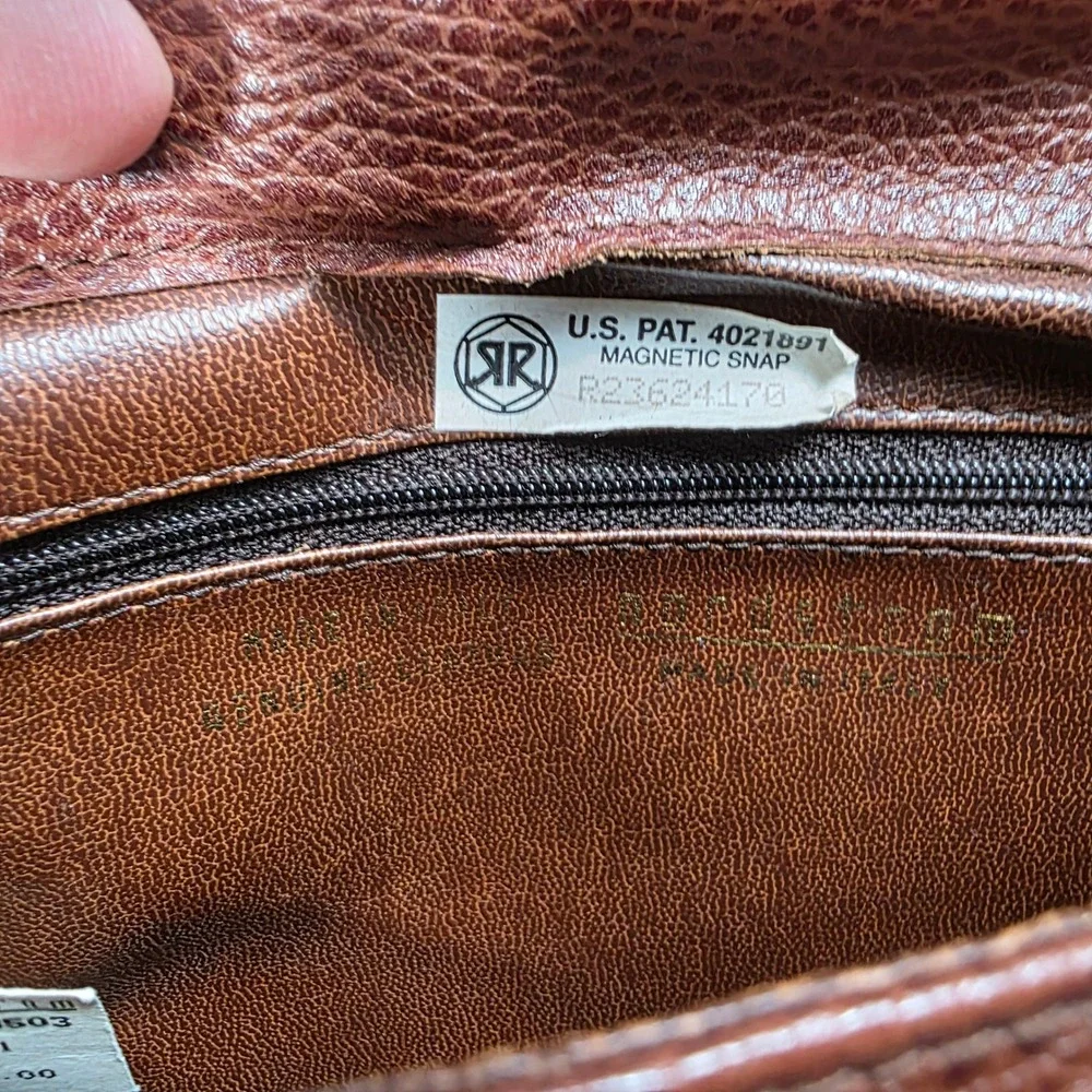 Vintage Nordstrom Leather Saddle Bag Equestrian Print Crossbody Purse NOS NWT‎